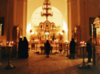 Александро-Невский  женский монастырь. Вечернее богослужение в соборе Александра Невского