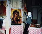 Александровский женский монастырь, украшение храма к празднику Пасхи